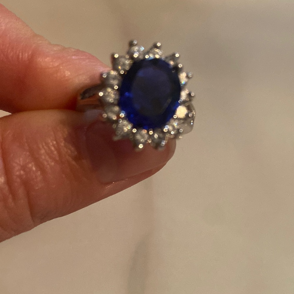 Stunning ring, lab spinel white CZ